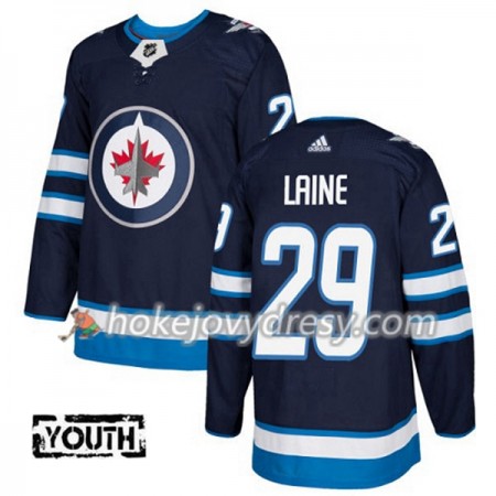 Dětské Hokejový Dres Winnipeg Jets Patrik Laine 29 Adidas 2017-2018 Modrá Authentic